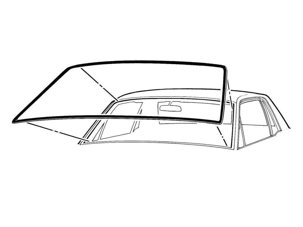 Goodmark Windshield Reveal Moldings for 1967-1968 COUGAR, 1964-1968 MUSTANG - GMK302052564S 