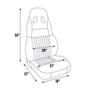 Procar Series 1614 Black Vinyl Seat 80-1614-51R 