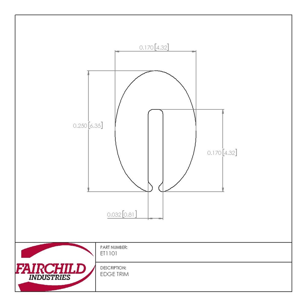 Fairchild Industries Door Jamb Windlace ET1011-BLACK 