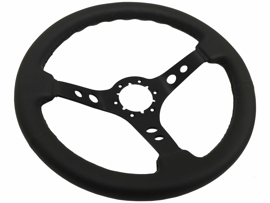 VSW S6 Series Sport Leather Steering Wheels ST3094-9B-1BLK 