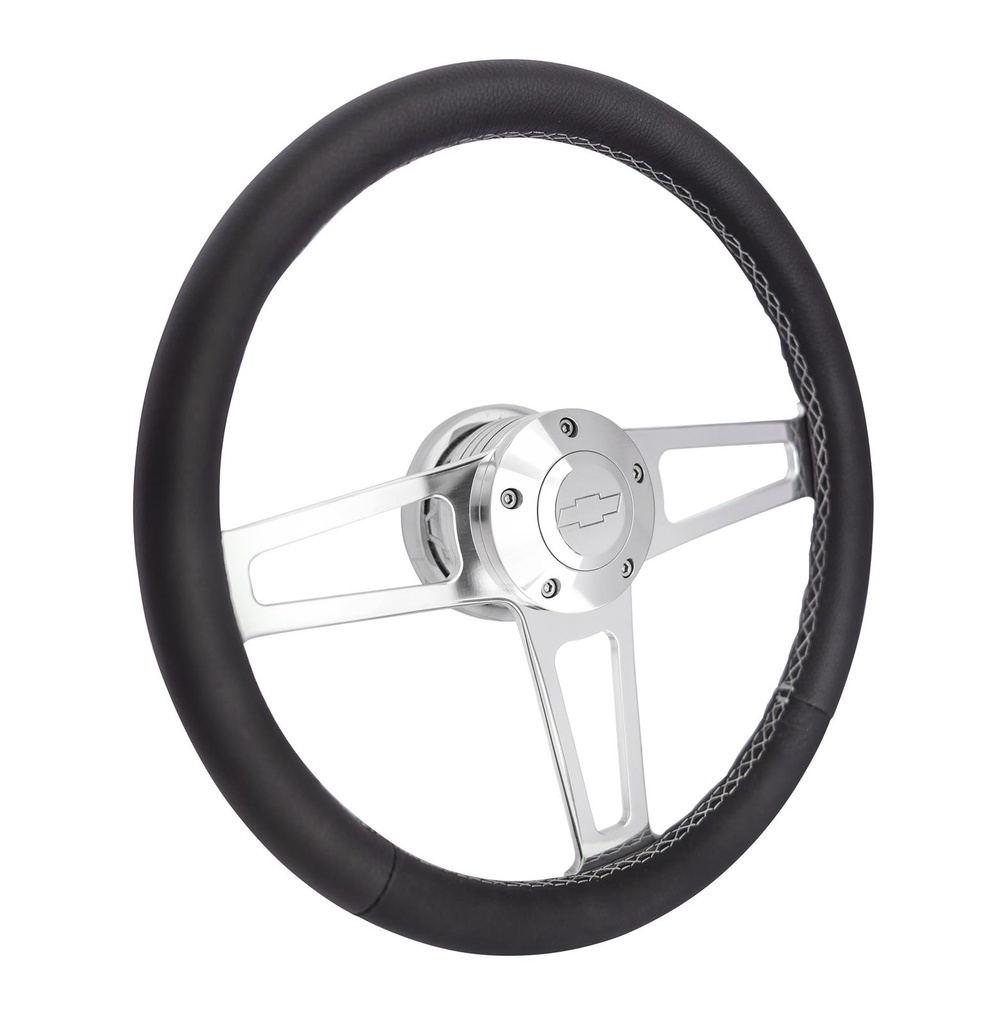 Grant Billet T-Series Steering Wheels 1911 3-Spoke, 14 in. Diameter, 5-Bolt 