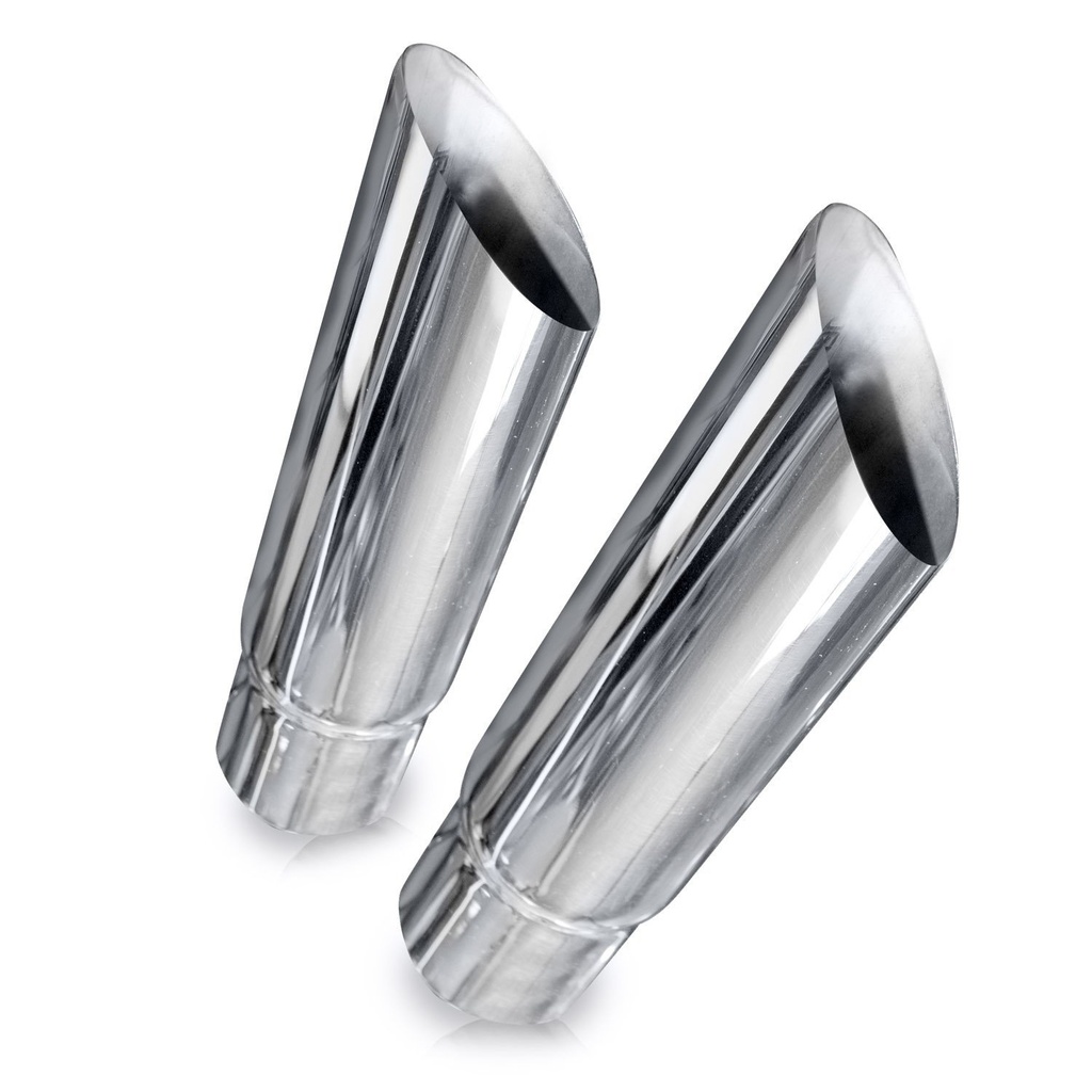 Stainless Works 770300: 770300 Exhaust Tail Pipe Tip, Universal, Resonator Slash Cut Tips 3" Inlet