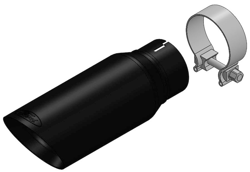 Ford Performance M-5260-BCT4: M-5260-BCT4 Stainless Steel 4-Inch Exhaust Tip for 2015–2020 Ford F-150 Trucks [Black Chrome]