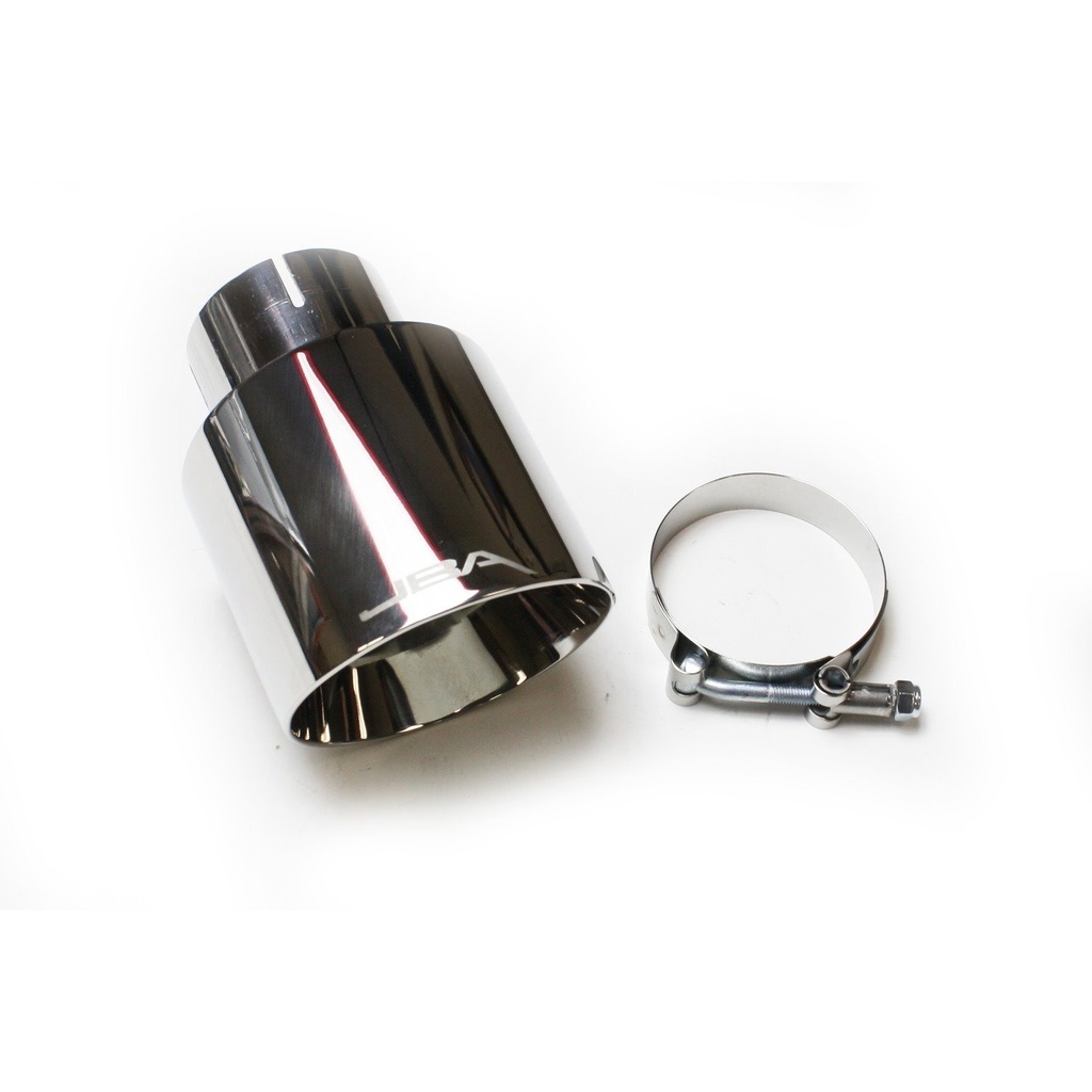 JBA 12-08257: JBA Performance Exhaust 12-8257 2.5? x 4? x 5 3/4"? Double Wall Polished S/S Chrome Tip - Clamp on