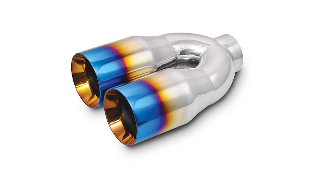 Vibrant Performance 1339B: Dual Round Stainless Steel Exhaust Tip