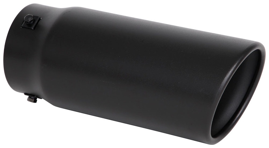 Spectre 22361: Black Bolt-On Exhaust Tip Slant Cut