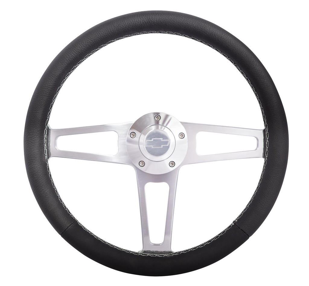 Grant Billet T-Series Steering Wheels 1911 3-Spoke, 14 in. Diameter, 5-Bolt 