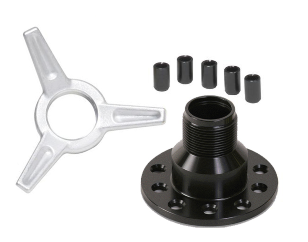 SO-CAL Speed Shop Knock-Off/Hub Sets Style: Knock Off Hub set, for 7/16" studs, plain, 5 x 4 1/2"- 5 x 4 3/4"