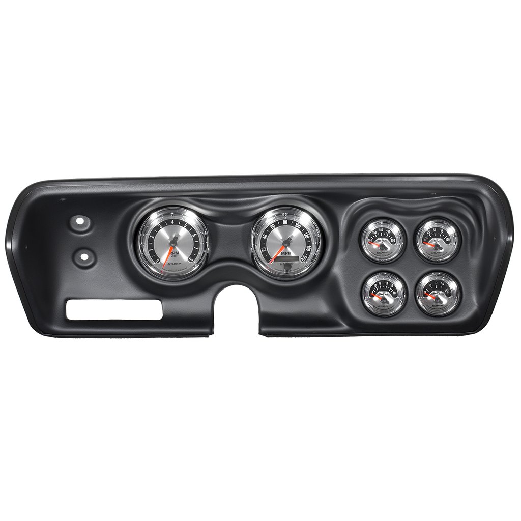 AutoMeter 6 GAUGE DIRECT-FIT DASH KIT, B-BODY / CHRGR / GTX / ROAD RUNNER / SAT 71-74, AMERICAN MUSCLE