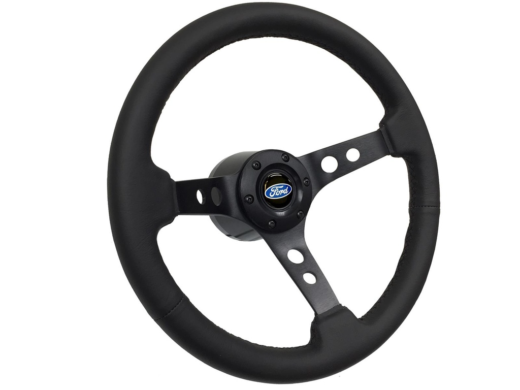 VSW S6 Series Sport Leather Steering Wheels ST3094-9B-1BLK 