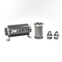 DeatschWerks 803110005K8: 803110005K8 In-line fuel filter element and housing kit stainless steel 5 micron -8AN 110mm. Universal