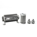DeatschWerks 803110010K6: 803110010K6 In-line fuel filter element and housing kit stainless steel 10 micron -6AN 110mm. Universal