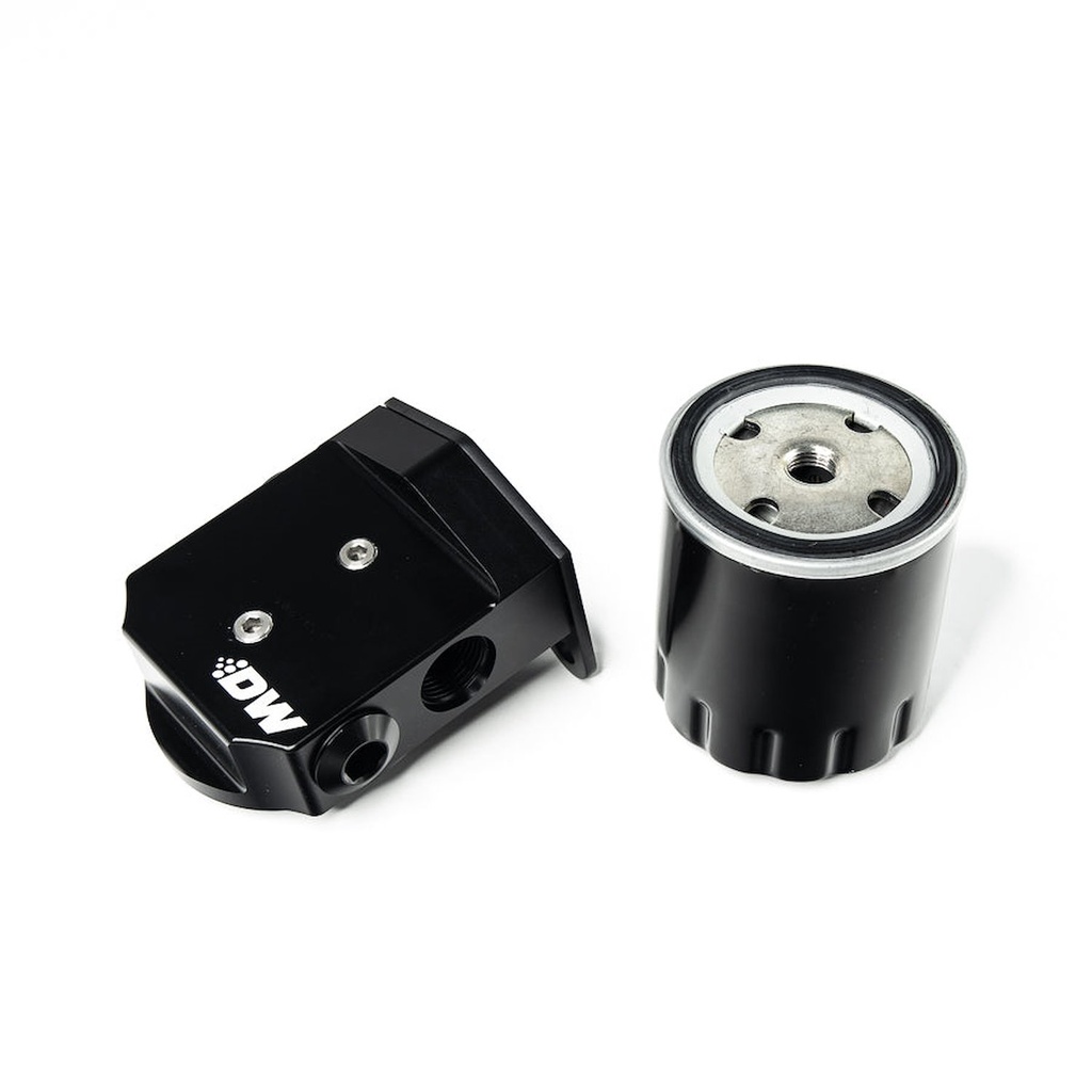 DeatschWerks 803SOF005K: 803SOF005K Universal Spin-on Filter Kit with disposable spin-on fuel filter element 5 micron. E85 compatible. Universal