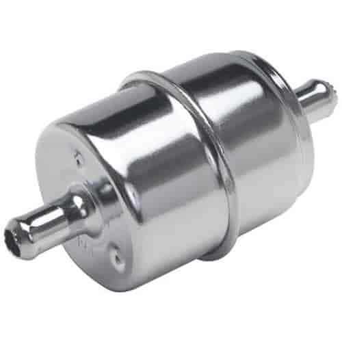 Trans Dapt 9212: Disposable Chrome Fuel Filter 5/16" Inlet/Outlet