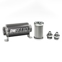 DeatschWerks 803110005K6: 803110005K6 In-line fuel filter element and housing kit stainless steel 5 micron -6AN 110mm. Universal