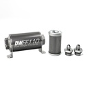 DeatschWerks 803110040K6: 803110040K6 In-line fuel filter element and housing kit stainless steel 40 micron -6AN 110mm. Universal