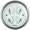 AutoMeter 3-3/8" QUAD GAUGE, 100 PSI/100-250 °F/8-18V/0-90 Ω, OLD-TYME WHITE