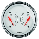 AutoMeter 3-3/8" DUAL GAUGE, 100 PSI/240-33 Ω, ARCTIC WHITE