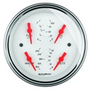 AutoMeter 3-3/8" QUAD GAUGE, 100 PSI/100-250 °F/8-18V/0-90 Ω, ARCTIC WHITE