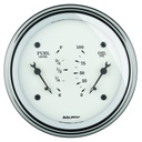AutoMeter 3-3/8" DUAL GAUGE, 100 PSI/240-33 Ω, OLD-TYME WHITE