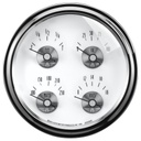 AutoMeter 5" QUAD GAUGE, 100 PSI/100-250 °F/8-18V/240-33 Ω, PRESTIGE PEARL