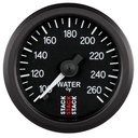 AutoMeter WATER TEMP, PRO STEPPER MOTOR, 52MM, BLK, 100-260 °F, STEPPER MOTOR, 1/8" NPTF MALE