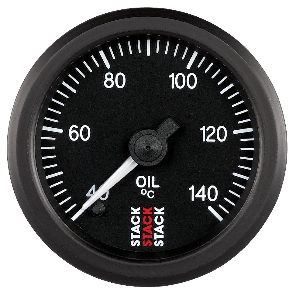 AutoMeter OIL TEMP, PRO STEPPER MOTOR, 52MM, BLK, 40-140 °C, 1/8" NPTF MALE