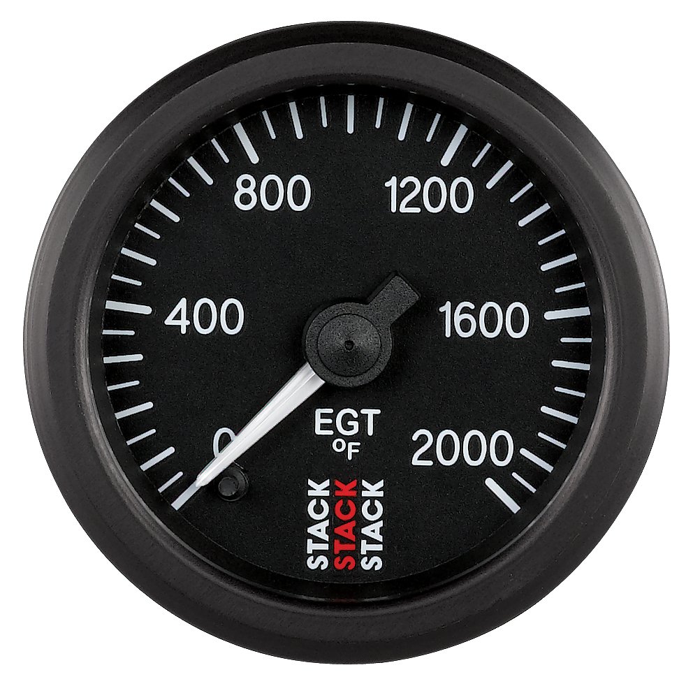 AutoMeter EXHAUST GAS TEMP, PRO STEPPER MOTOR, 52MM, BLK, 0-2000 °F