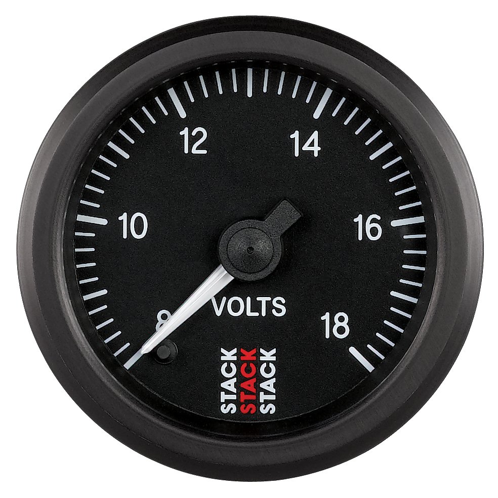 AutoMeter BATTERY VOLTAGE, PRO STEPPER MOTOR, 52MM, BLK, 8-18V