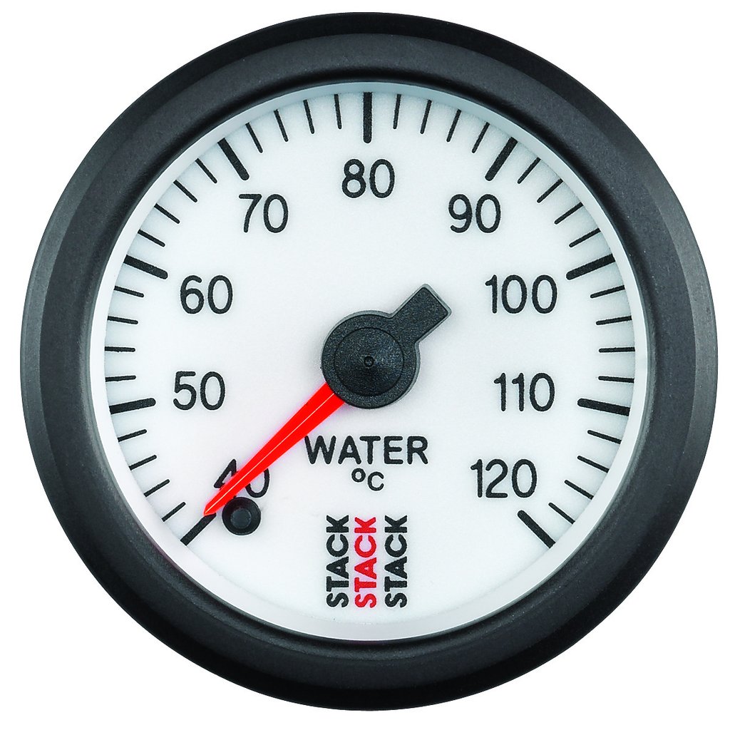 AutoMeter WATER TEMP, PRO STEPPER MOTOR, 52MM, WHT, 40-120 °C, 1/8" NPTF MALE