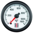 AutoMeter EXHAUST GAS TEMP, PRO STEPPER MOTOR, 52MM, WHT, 0-1100 °C