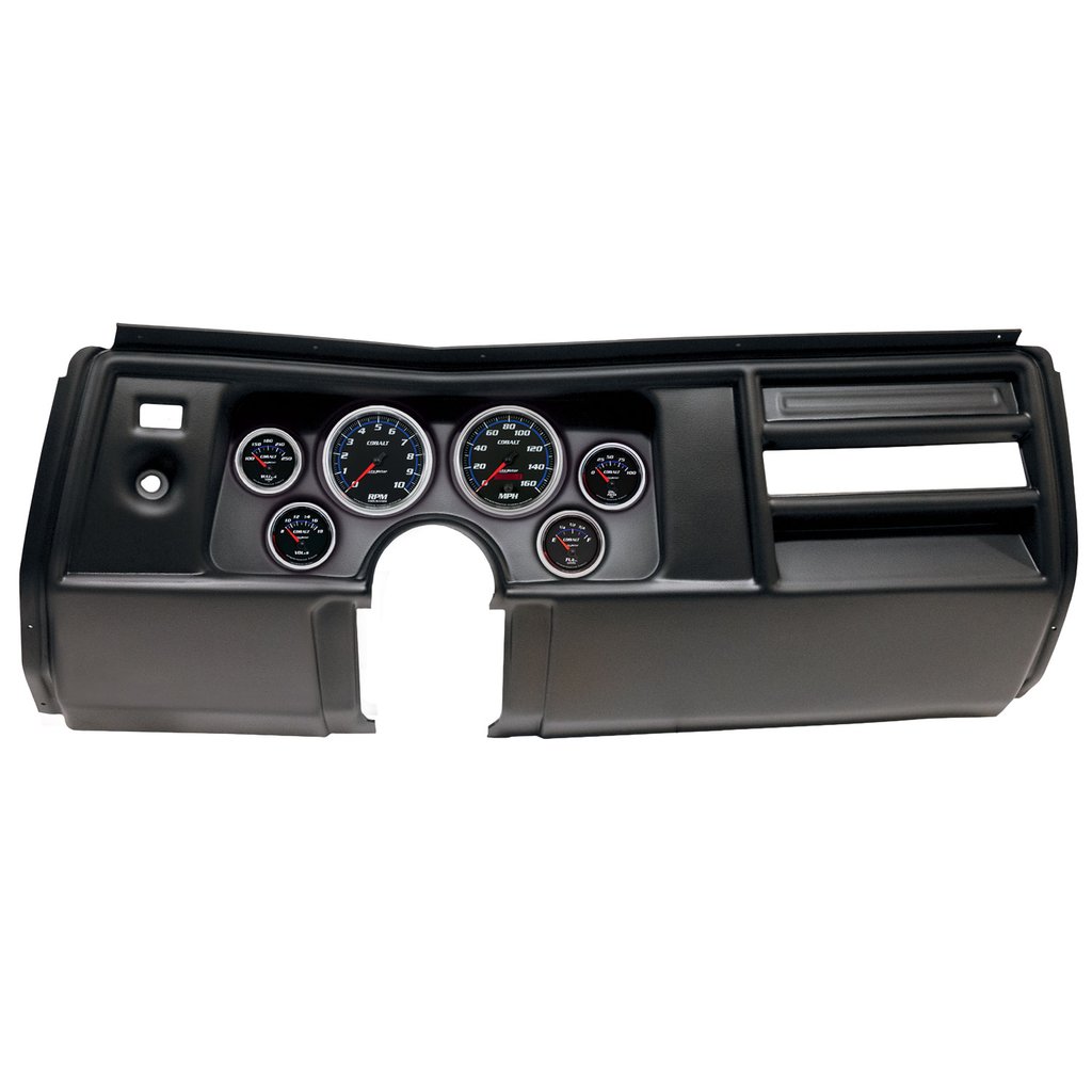 AutoMeter GAUGE KIT, 6 PC, (3 3/8" X2, 2 1/16" X4), CHEVY CHEVELLE/EL CAMINO/MALIBU 69 NO VENT, COBALT