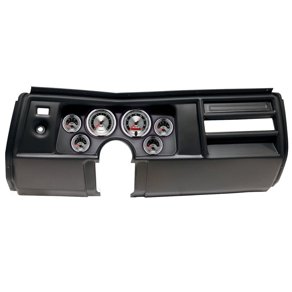 AutoMeter GAUGE KIT, 6 PC, (3 3/8" X2, 2 1/16" X4), CHEVY CHEVELLE/EL CAMINO/MALIBU 69 NO VENT, AMERICAN MUSCLE