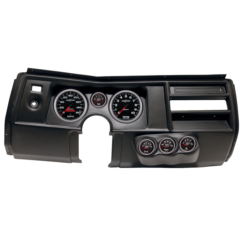 AutoMeter GAUGE KIT, 6 PC, (5" X2, 2 1/16" X4), CHEVY CHEVELLE NO VENT 69, SPORT-COMP II
