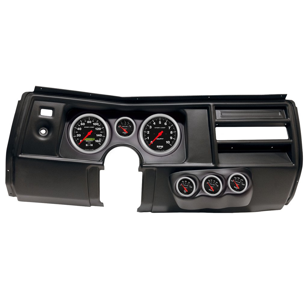 AutoMeter GAUGE KIT, 6 PC, (5" X2, 2 1/16" X4), CHEVY CHEVELLE NO VENT 69, SPORT-COMP