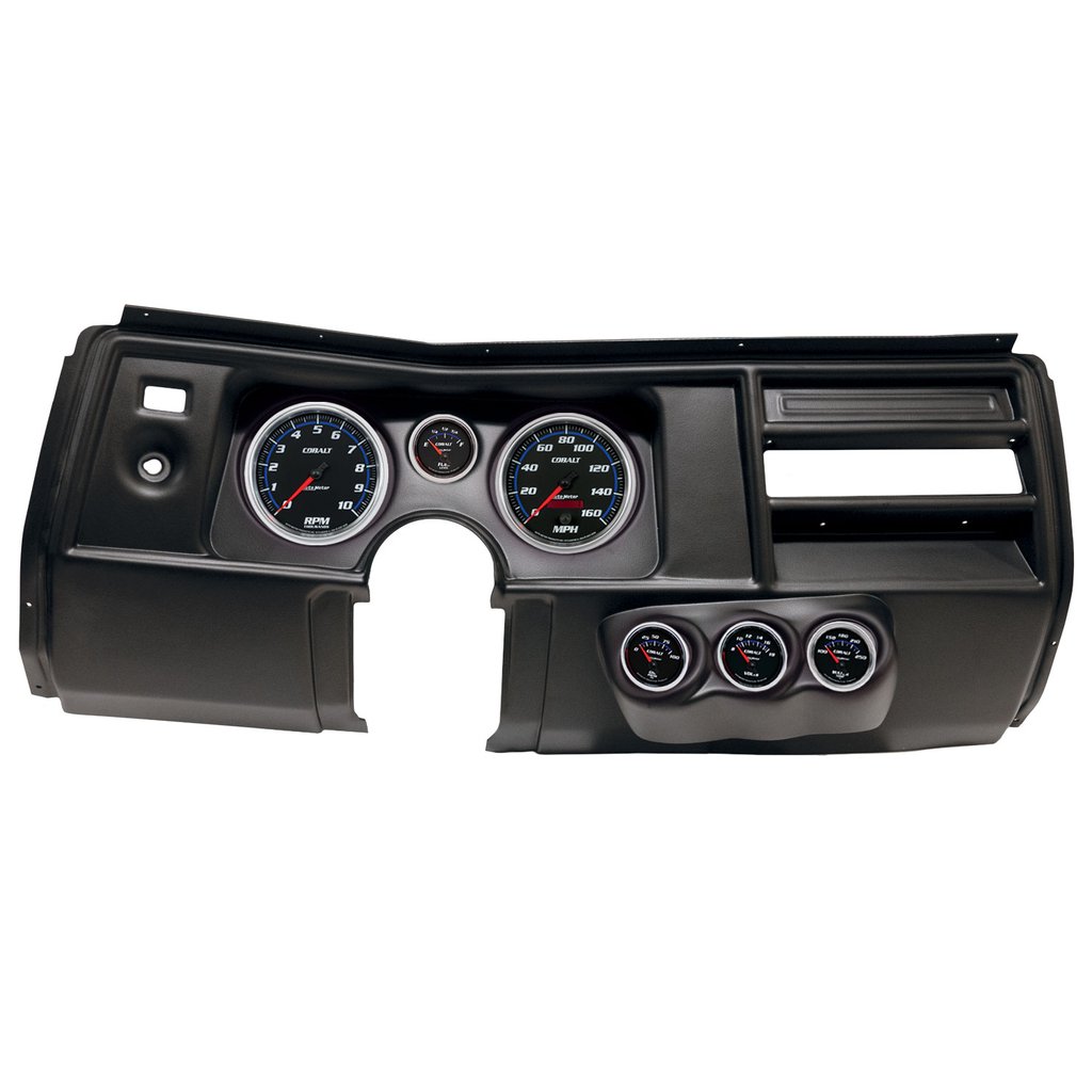 AutoMeter GAUGE KIT, 6 PC, (5" X2, 2 1/16" X4), CHEVY CHEVELLE NO VENT 69, COBALT