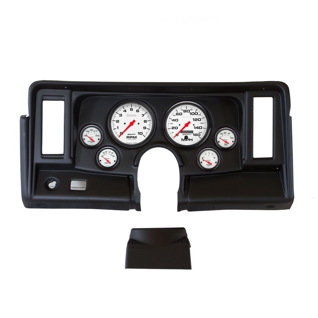 AutoMeter GAUGE KIT, 6 PC, NOVA 69-76, TACH/MPH/FUEL/OILP/WTMP/VOLT, PHANTOM