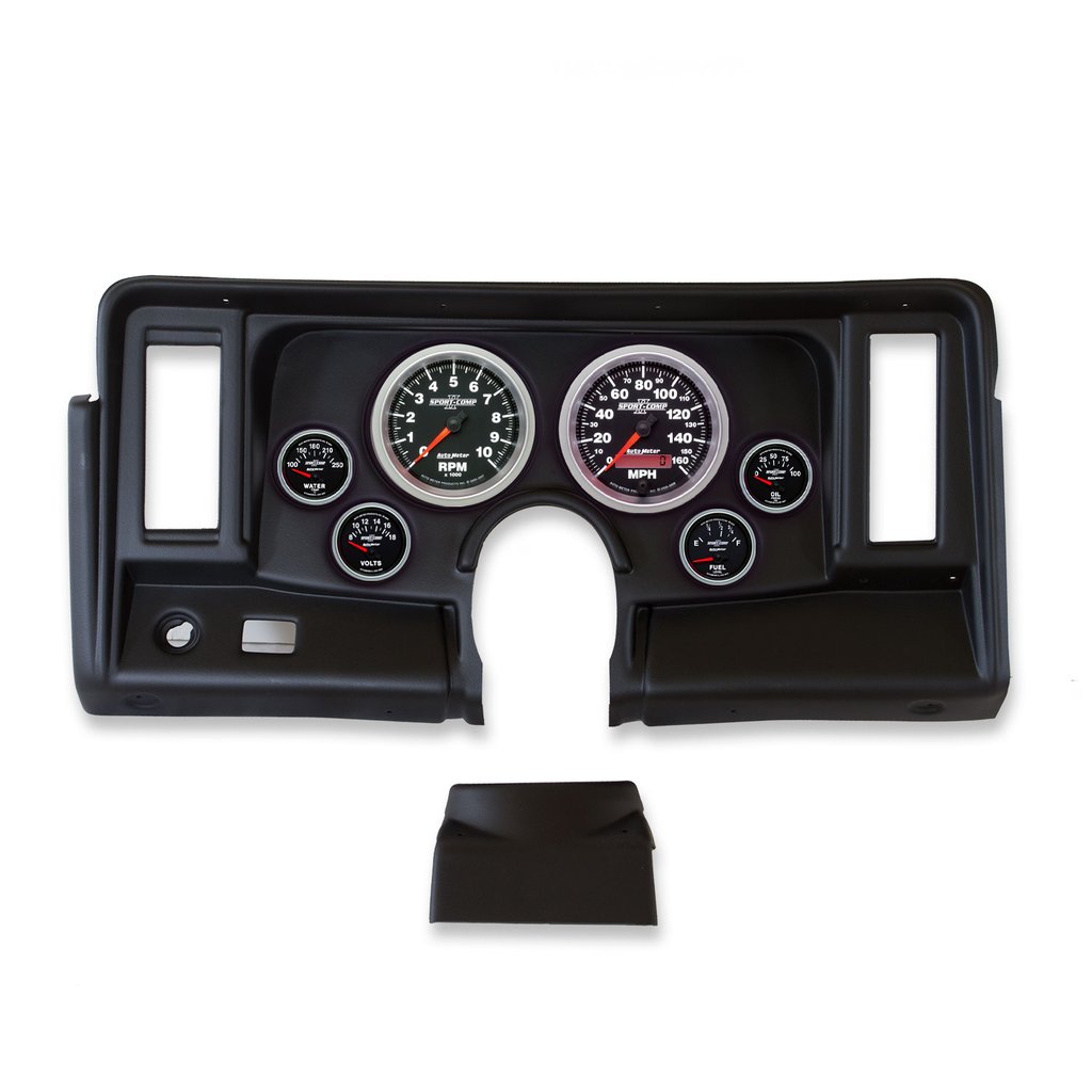 AutoMeter GAUGE KIT, 6 PC, NOVA 69-76, TACH/MPH/FUEL/OILP/WTMP/VOLT, SPORT-COMP II