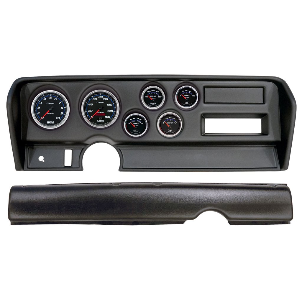 AutoMeter GAUGE KIT, 6 PC, (3 3/8" X2, 2 1/16" X4), PONTIAC GTO NO AC 70-72, COBALT
