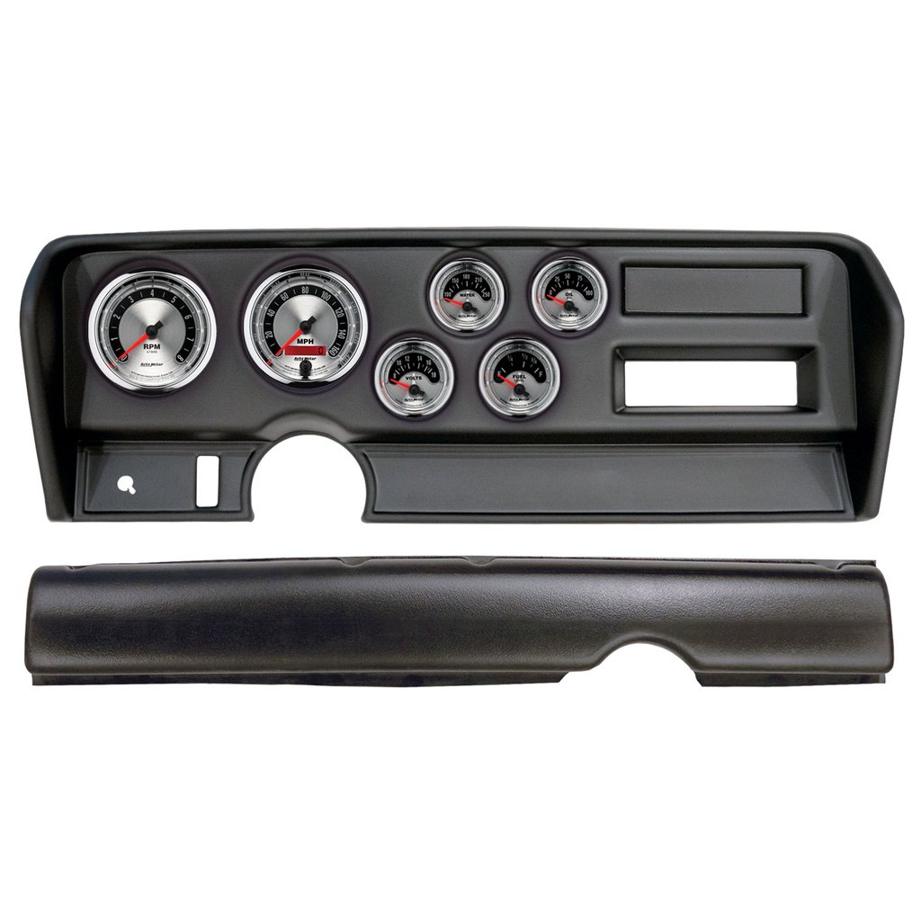AutoMeter GAUGE KIT, 6 PC, (3 3/8" X2, 2 1/16" X4), PONTIAC GTO NO AC 70-72, AMERICAN MUSCLE