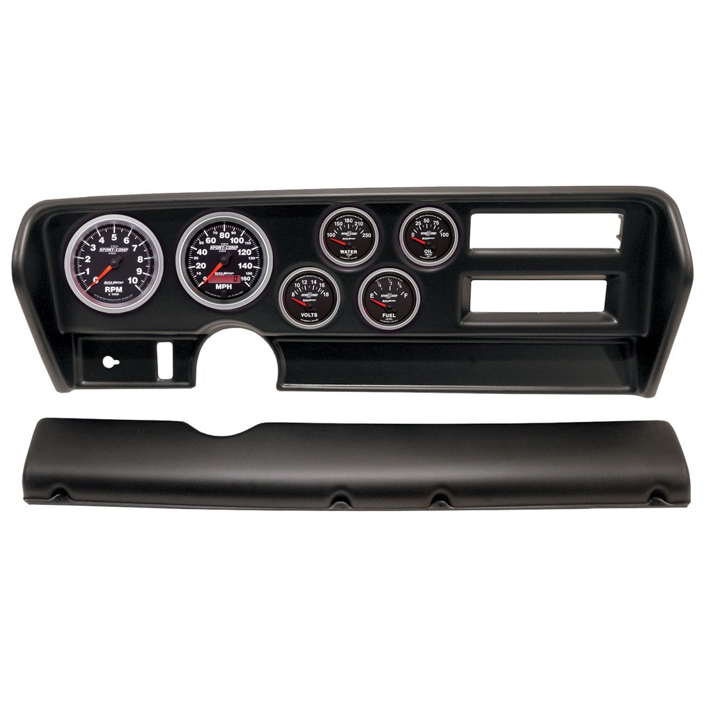 AutoMeter GAUGE KIT, 6 PC, (3 3/8" X2, 2 1/16" X4), PONTIAC GTO AC 70-72, SPORT-COMP II