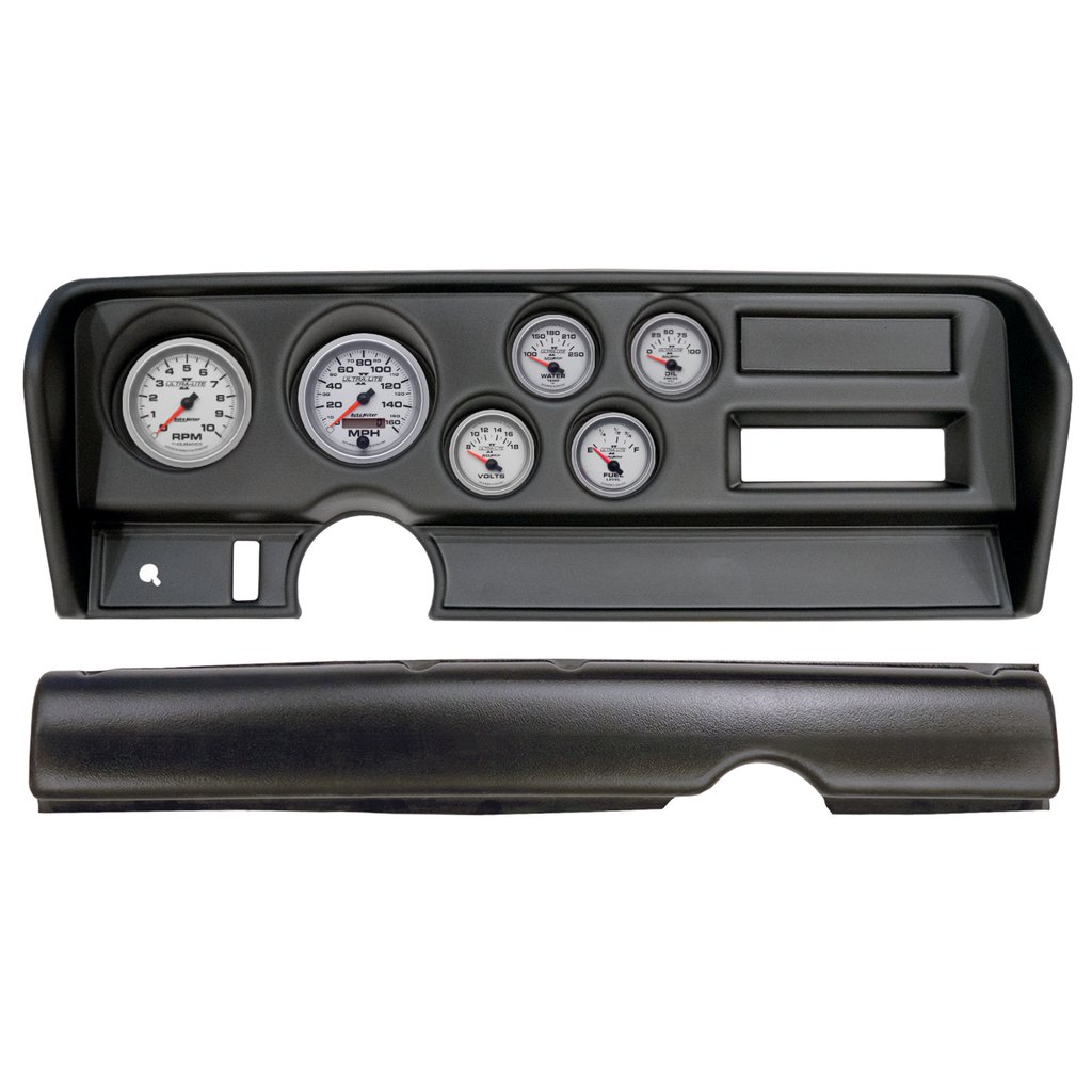 AutoMeter GAUGE KIT, 6 PC, (3 3/8" X2, 2 1/16" X4), PONTIAC GTO NO AC 70-72, ULTRA-LITE II