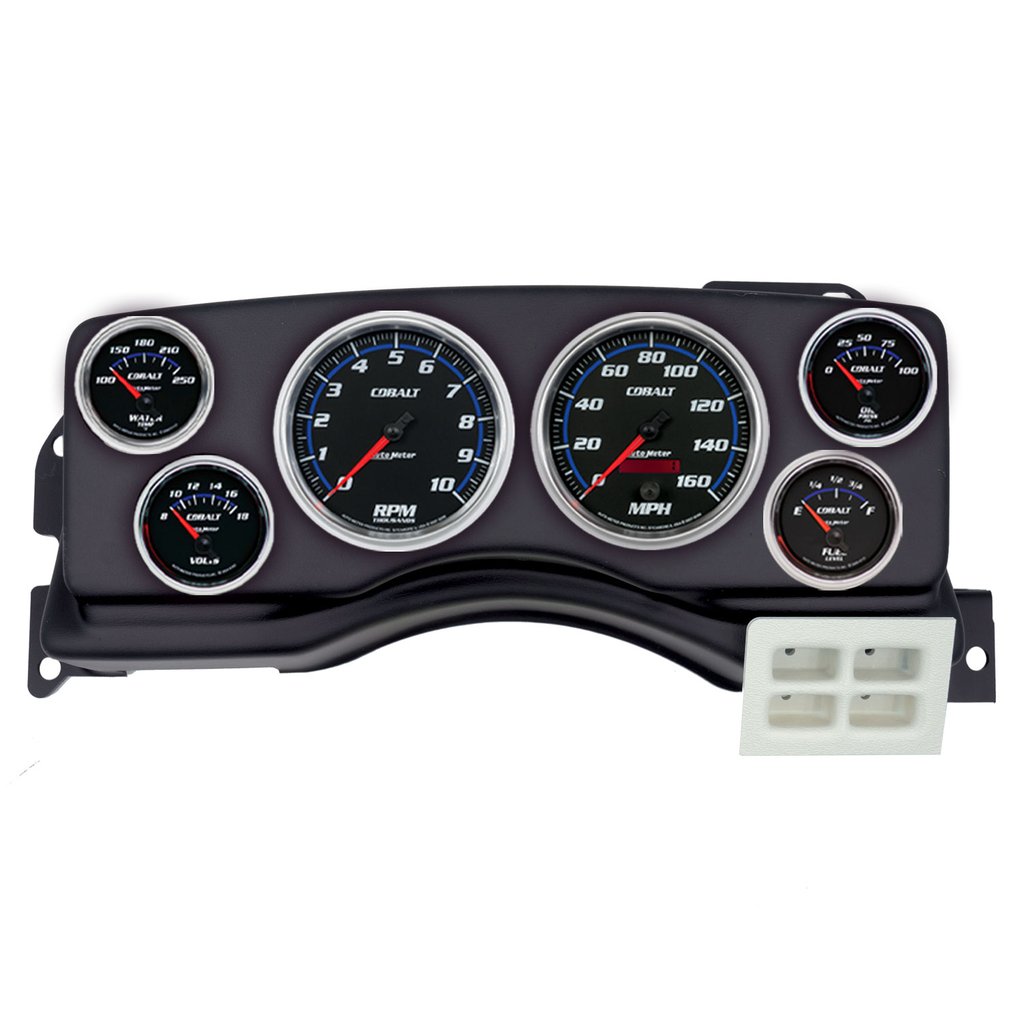 AutoMeter GAUGE KIT, 6 PC, (3 3/8" X2, 2 1/16" X4), FORD MUSTANG 87-89, COBALT