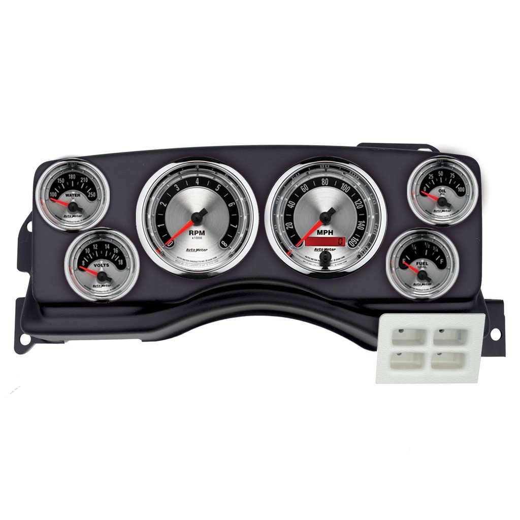 AutoMeter GAUGE KIT, 6 PC, (3 3/8" X2, 2 1/16" X4), FORD MUSTANG 87-89, AMERICAN MUSCLE