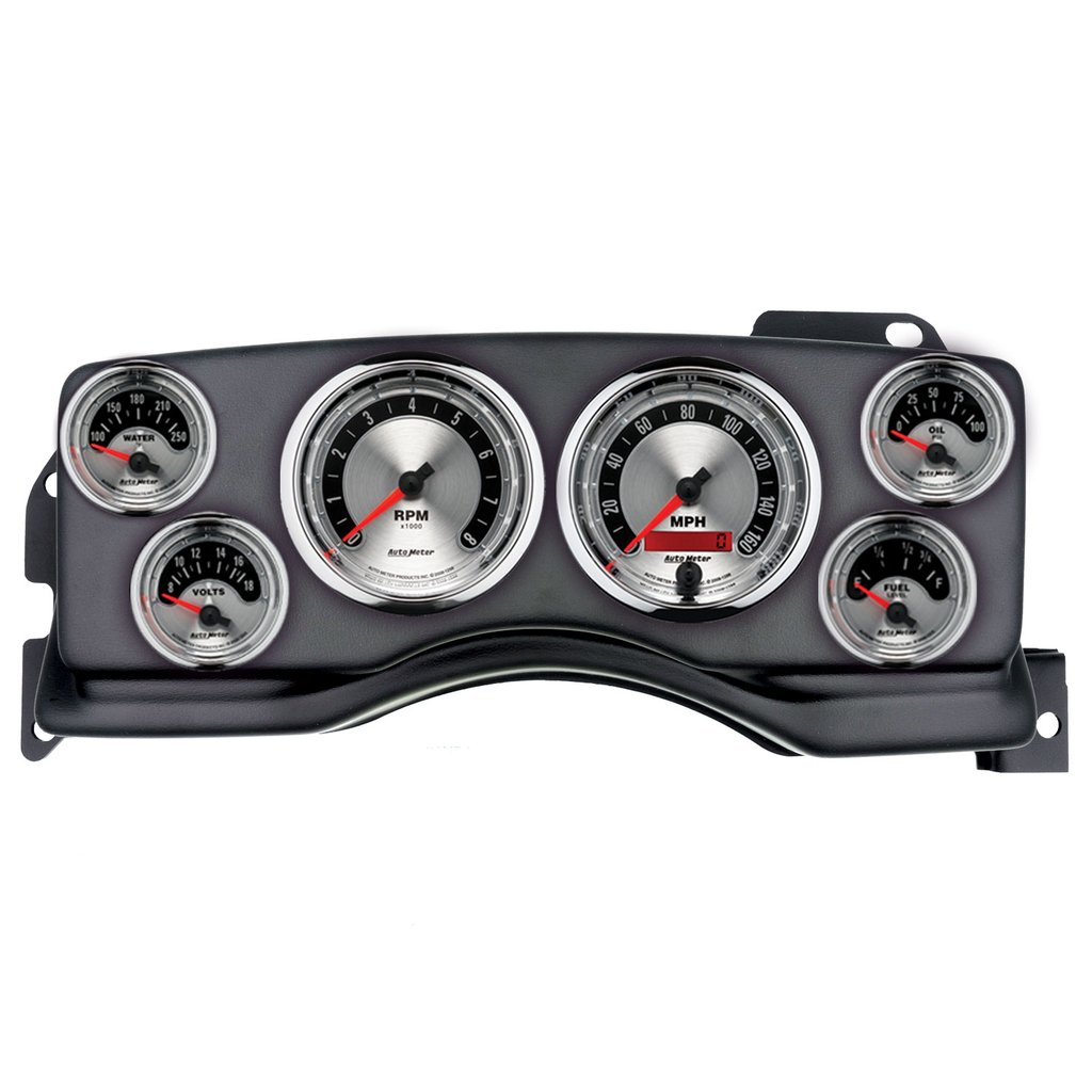 AutoMeter GAUGE KIT, 6 PC, (3 3/8" X2, 2 1/16" X4), FORD MUSTANG 90-93, AMERICAN MUSCLE