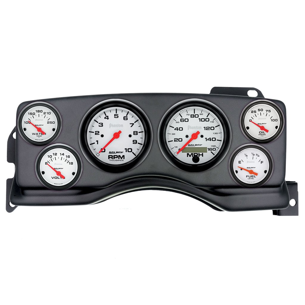 AutoMeter GAUGE KIT, 6 PC, (3 3/8" X2, 2 1/16" X4), FORD MUSTANG 90-93, PHANTOM