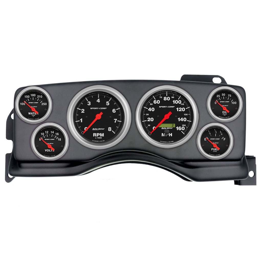 AutoMeter GAUGE KIT, 6 PC, (3 3/8" X2, 2 1/16" X4), FORD MUSTANG 90-93, SPORT-COMP