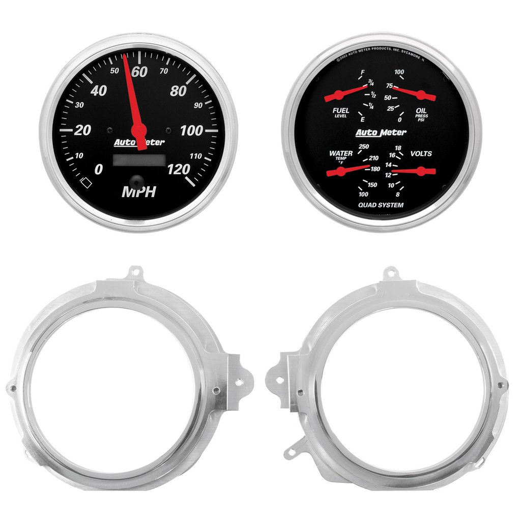AutoMeter GAUGE KIT, 2 PC, CAMARO/FIREBIRD 67-68, 2 X 5" SR BEZEL DESIGNER BLACK