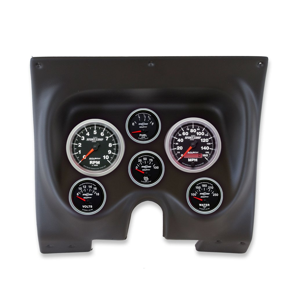 AutoMeter GAUGE KIT, 6 PC, CAMARO/FIREBIRD 67-68, TACH/MPH/FUEL/OILP/WTMP/VOLT, SPORT-COMP II