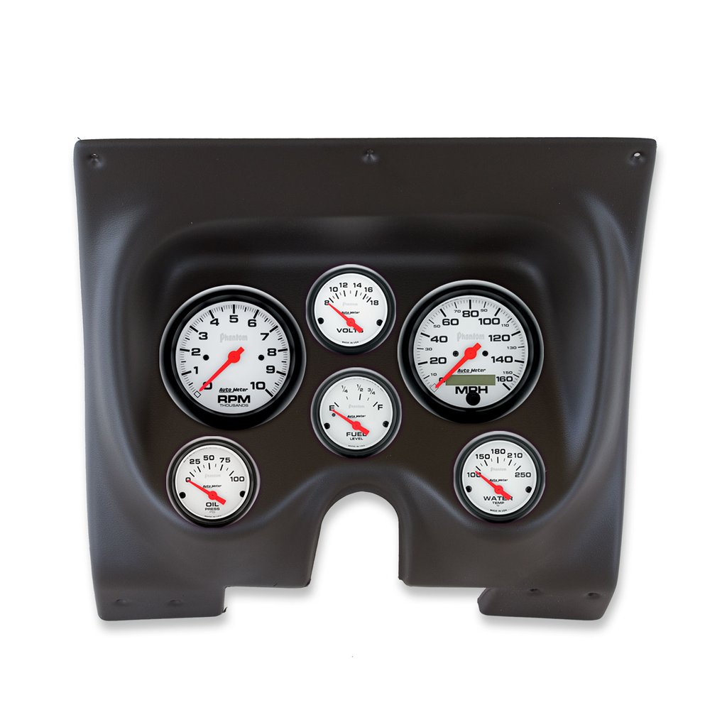 AutoMeter GAUGE KIT, 6 PC, CAMARO/FIREBIRD 67-68, TACH/MPH/FUEL/OILP/WTMP/VOLT, PHANTOM